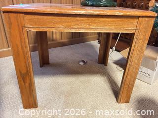 MaxSold Auction: Oak Parquet Inlay End Table D - Mississauga (Ontario, Canada) Estate Sale Online Auction - Teeswater Road