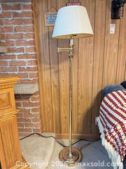 MaxSold Auction: Traditional Brass Floor Lamp with Swing Arm B - Mississauga (Ontario, Canada) Estate Sale Online Auction - Teeswater Road