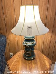 MaxSold Auction: Traditional Vintage Green and Brass Table Lamp B - Mississauga (Ontario, Canada) Estate Sale Online Auction - Teeswater Road