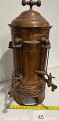 MaxSold Auction: Copper coffee Urn with Wooden Handles - Chelsea (Massachusetts, USA) SELLER MANAGED Downsizing Online Auction -  Admirals Way