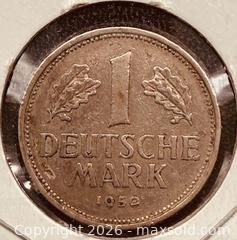 MaxSold Auction: 1950J West German 1 Deutsche Mark  - Newmarket (Ontario, Canada) PARTNER MANAGED Reseller Online Auction - Walter Avenue