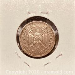 MaxSold Auction: 1950J West German 1 Deutsche Mark  - Newmarket (Ontario, Canada) PARTNER MANAGED Reseller Online Auction - Walter Avenue