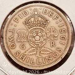 MaxSold Auction: 1951 GB King George VI Two Shilling  - Newmarket (Ontario, Canada) PARTNER MANAGED Reseller Online Auction - Walter Avenue