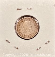 MaxSold Auction: 1957 GB Queen Elizabeth II Six Pence  - Newmarket (Ontario, Canada) PARTNER MANAGED Reseller Online Auction - Walter Avenue
