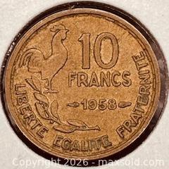 MaxSold Auction:  1958 French 10 Francs  - Newmarket (Ontario, Canada) PARTNER MANAGED Reseller Online Auction - Walter Avenue
