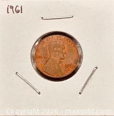 MaxSold Auction:  1961 US Lincoln One Cent  - Newmarket (Ontario, Canada) PARTNER MANAGED Reseller Online Auction - Walter Avenue