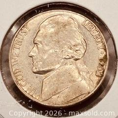MaxSold Auction:  1962 US Jefferson 5 Cents  - Newmarket (Ontario, Canada) PARTNER MANAGED Reseller Online Auction - Walter Avenue