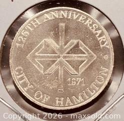 MaxSold Auction: 1971 Cdn. Hamilton, Ontario Trade Dollar   - Newmarket (Ontario, Canada) PARTNER MANAGED Reseller Online Auction - Walter Avenue