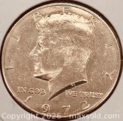 MaxSold Auction: 1972 US Kennedy Half Dollar  - Newmarket (Ontario, Canada) PARTNER MANAGED Reseller Online Auction - Walter Avenue