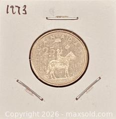 MaxSold Auction: 1973 Cdn. Commemorate the 100th Anniversary of the RCMP 25 Cents  - Newmarket (Ontario, Canada) PARTNER MANAGED Reseller Online Auction - Walter Avenue