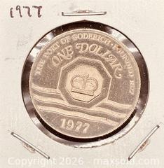 MaxSold Auction: 1977 Cdn. Port of Goderich, Ontario Trade Dollar   - Newmarket (Ontario, Canada) PARTNER MANAGED Reseller Online Auction - Walter Avenue