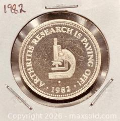 MaxSold Auction: 1982 Cdn. Canadian Arthritis Society Token  - Newmarket (Ontario, Canada) PARTNER MANAGED Reseller Online Auction - Walter Avenue