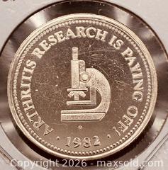 MaxSold Auction: 1982 Cdn. Canadian Arthritis Society Token  - Newmarket (Ontario, Canada) PARTNER MANAGED Reseller Online Auction - Walter Avenue
