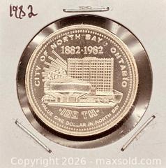MaxSold Auction: 1982 Cdn. North Bay, Ontario Trade Dollar  - Newmarket (Ontario, Canada) PARTNER MANAGED Reseller Online Auction - Walter Avenue