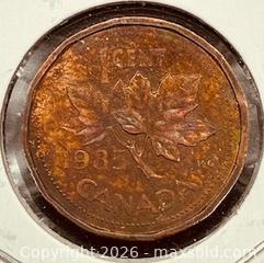 MaxSold Auction: 1985 Cdn. Queen Elizabeth II 1 Cent  - Newmarket (Ontario, Canada) PARTNER MANAGED Reseller Online Auction - Walter Avenue