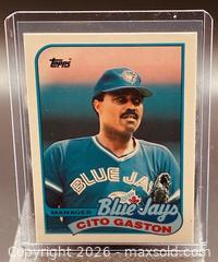 MaxSold Auction: 1989 Topps Cito Gaston Baseball Collectible Trading Card  - Newmarket (Ontario, Canada) PARTNER MANAGED Reseller Online Auction - Walter Avenue