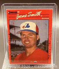 MaxSold Auction: 1990 Donruss Zane Smith Baseball Collectible Trading Card  - Newmarket (Ontario, Canada) PARTNER MANAGED Reseller Online Auction - Walter Avenue