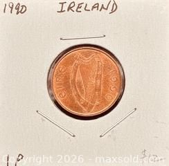 MaxSold Auction: 1990 Irish 1 Penny  - Newmarket (Ontario, Canada) PARTNER MANAGED Reseller Online Auction - Walter Avenue