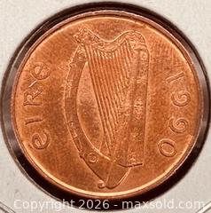 MaxSold Auction: 1990 Irish 1 Penny  - Newmarket (Ontario, Canada) PARTNER MANAGED Reseller Online Auction - Walter Avenue