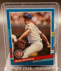 MaxSold Auction: 1991 Donruss Greg Maddux Baseball Collectible Trading Card   - Newmarket (Ontario, Canada) PARTNER MANAGED Reseller Online Auction - Walter Avenue