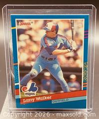 MaxSold Auction: 1991 Donruss Larry Walker Baseball Collectible Trading Card  - Newmarket (Ontario, Canada) PARTNER MANAGED Reseller Online Auction - Walter Avenue