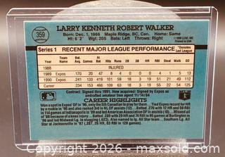 MaxSold Auction: 1991 Donruss Larry Walker Baseball Collectible Trading Card  - Newmarket (Ontario, Canada) PARTNER MANAGED Reseller Online Auction - Walter Avenue