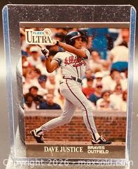 MaxSold Auction: 1991 Fleer Ultra David Justice Baseball Collectible Trading Card   - Newmarket (Ontario, Canada) PARTNER MANAGED Reseller Online Auction - Walter Avenue