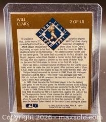 MaxSold Auction: 1991 Fleer Ultra Will Clark Baseball Collectible Trading Card   - Newmarket (Ontario, Canada) PARTNER MANAGED Reseller Online Auction - Walter Avenue