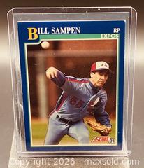 MaxSold Auction: 1991 Score Bill Sampen Baseball Collectible Trading Card  - Newmarket (Ontario, Canada) PARTNER MANAGED Reseller Online Auction - Walter Avenue