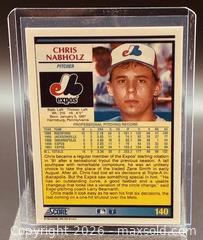 MaxSold Auction: 1992 Score Chris Nabholz Baseball Collectible Trading Card  - Newmarket (Ontario, Canada) PARTNER MANAGED Reseller Online Auction - Walter Avenue