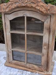 MaxSold Auction: EARLY 1900s PINE WOODEN HANGING SHELF/CABINET - Loyalist (Ontario, Canada) SELLER MANAGED Downsizing Online Auction - Main Street