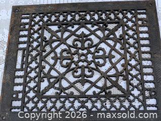 MaxSold Auction: LATE 1800s DECORATED CAST IRON FLOOR GRATE-FLAT - Loyalist (Ontario, Canada) SELLER MANAGED Downsizing Online Auction - Main Street