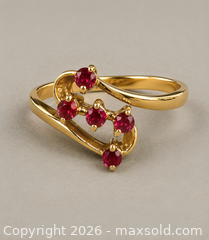 MaxSold Auction: 18K Yellow Gold & Ruby / Gemstone Ring - Marked  - Toronto (Ontario, Canada) PARTNER MANAGED Reseller Online Auction - Queen Street West