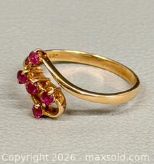 MaxSold Auction: 18K Yellow Gold & Ruby / Gemstone Ring - Marked  - Toronto (Ontario, Canada) PARTNER MANAGED Reseller Online Auction - Queen Street West