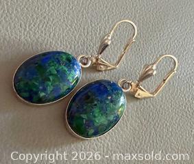 MaxSold Auction: 925 Silver Eilat Stone Earrings - Marked  - Toronto (Ontario, Canada) PARTNER MANAGED Reseller Online Auction - Queen Street West