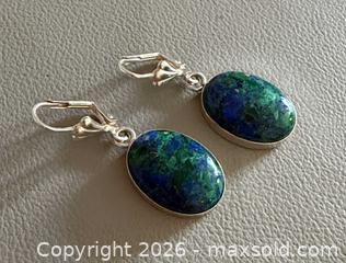 MaxSold Auction: 925 Silver Eilat Stone Earrings - Marked  - Toronto (Ontario, Canada) PARTNER MANAGED Reseller Online Auction - Queen Street West