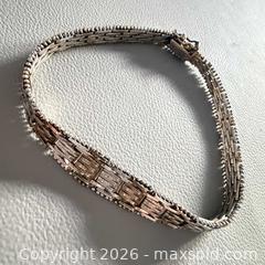 MaxSold Auction: Vintage 925 Silver  Woven Bracelet - Marked  - Toronto (Ontario, Canada) PARTNER MANAGED Reseller Online Auction - Queen Street West
