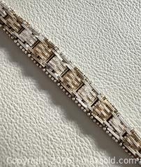 MaxSold Auction: Vintage 925 Silver  Woven Bracelet - Marked  - Toronto (Ontario, Canada) PARTNER MANAGED Reseller Online Auction - Queen Street West