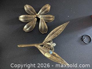 MaxSold Auction: Brass lotus flower party ashtray - Mississauga (Ontario, Canada) SELLER MANAGED Reseller Online Auction - Montevideo Road