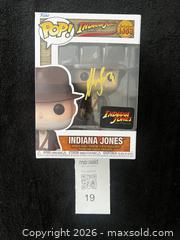 MaxSold Auction: HARRISON FORD "INDIANA JONES" AUTOGRAPHED FUNKO POP WITH COA - Vancouver (British Columbia, Canada) SELLER MANAGED Reseller Online Auction - West Broadway