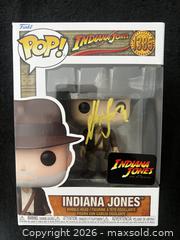 MaxSold Auction: HARRISON FORD "INDIANA JONES" AUTOGRAPHED FUNKO POP WITH COA - Vancouver (British Columbia, Canada) SELLER MANAGED Reseller Online Auction - West Broadway