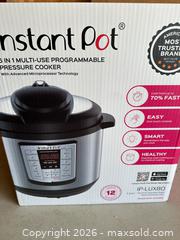 MaxSold Auction: Instant Pot IP-LUX80 8-Quart 6-in-1 Multi-Use Pressure Cooker - Olds (Alberta, Canada) PARTNER MANAGED Estate Sale Online Auction - 52 Street