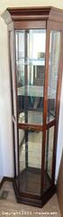 MaxSold Auction: Traditional Mahogany Tall Curio Cabinet with Mirrored Back - Olds (Alberta, Canada) PARTNER MANAGED Estate Sale Online Auction - 52 Street
