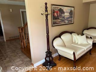 MaxSold Auction: Vintage Italian Mahogany Finish Hall Tree / Coat Rack with Ornate Brass Hooks - Hamilton (Ontario, Canada) PARTNER MANAGED Estate Sale Online Auction - Scenic Drive
