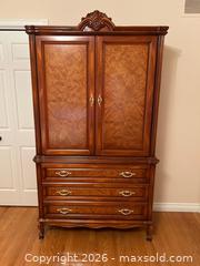 MaxSold Auction: Wardrobe Armoire European Burled Wood  - Hamilton (Ontario, Canada) PARTNER MANAGED Estate Sale Online Auction - Scenic Drive