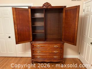 MaxSold Auction: Wardrobe Armoire European Burled Wood  - Hamilton (Ontario, Canada) PARTNER MANAGED Estate Sale Online Auction - Scenic Drive