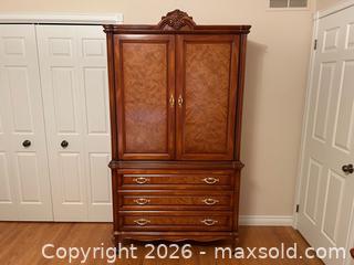 MaxSold Auction: Wardrobe Armoire European Burled Wood  - Hamilton (Ontario, Canada) PARTNER MANAGED Estate Sale Online Auction - Scenic Drive
