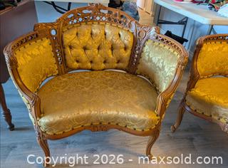 MaxSold Auction: 2 ANTIQUE MATCHING CHAIRS, HANDCRAVED WOOD ACCENTS VERY DETAILED - St. Catharines (Ontario, Canada) SELLER MANAGED Estate Sale Online Auction - Oakdale Avenue (CONDO)