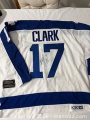MaxSold Auction: Signed Wendel Clark Jersey, CCM XXL - Oro-Medonte (Ontario, Canada) SELLER MANAGED Estate Sale Online Auction - 15/16 Sideroad East
