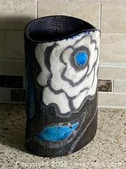 MaxSold Auction: Glazed Ceramic Vase, Black/White/Blue Turquoise – Signed B. Turnbull - Toronto (Ontario, Canada) SELLER MANAGED Downsizing Online Auction - O'connor Drive (CONDO)